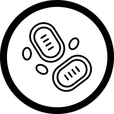 Modern b 'nin vektör illüstrasyonu hapların ikonundan yoksun