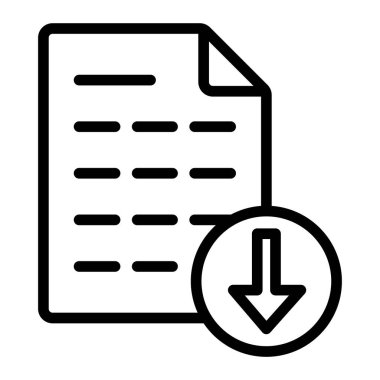 belge dosya simgesi vektör illüstrasyonu