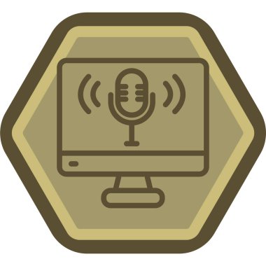 radyo simgesi, basit vektör illüstrasyon tasarımı