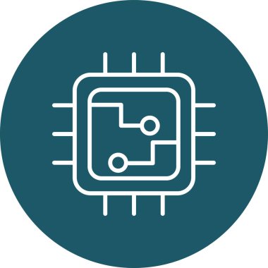 Çip. Web simgesi basit illüstrasyon