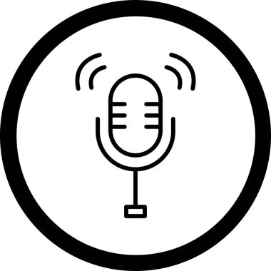 mikrofon simgesi vektör illüstrasyonu