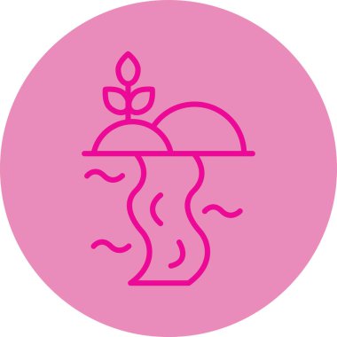 Bir bitki simgesinin vektör illüstrasyonu