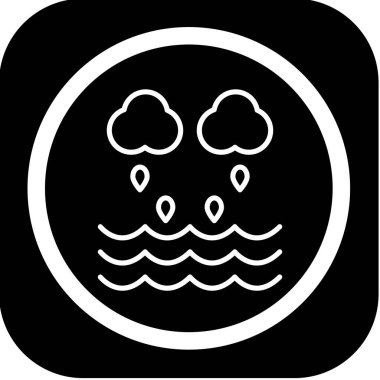 yağmur simgesi, vektör illüstrasyonu