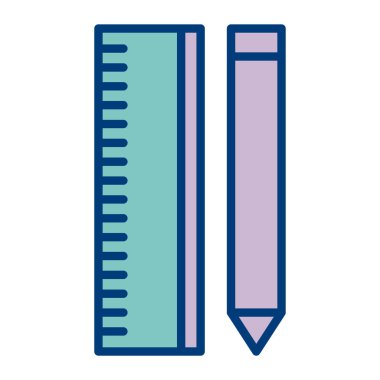 cetvel simgesi vektör illüstrasyon tasarımı