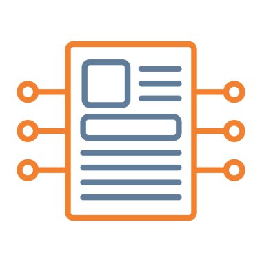 belge simgesi vektör illüstrasyonu