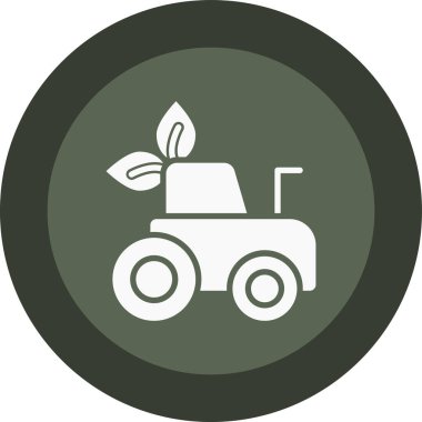 Traktör. Web simgesi basit illüstrasyon
