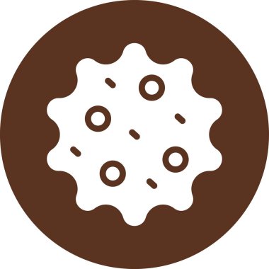 Ana hatlarıyla çikolatalı pasta ikonu