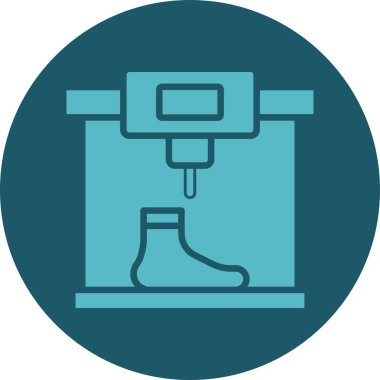 Dikiş makinesi simgesinin vektör çizimi