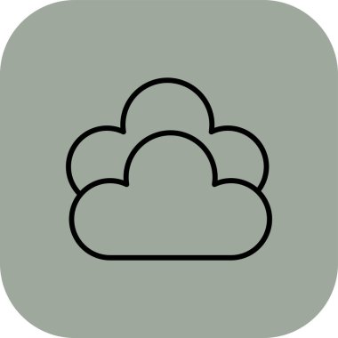 bulut düz vektör simgesi
