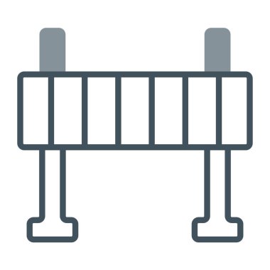 Çit simgesi. düzenlenebilir ana hatlı renk tasarımı çizimi. vektör illüstrasyonu.