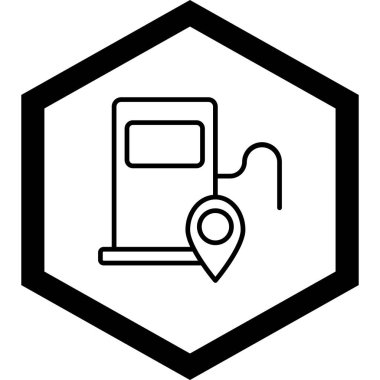 araba benzinliği simgesi, basit biçim