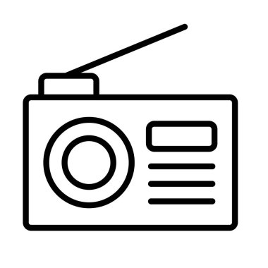 televizyon vektörü ince çizgi simgesi