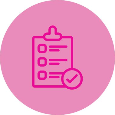 Kontrol listesi. Web simgesi basit illüstrasyon