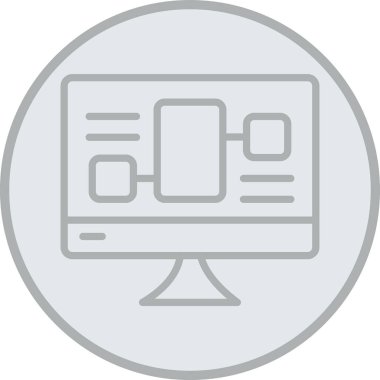 vektör lcd simgesi illüstrasyonu