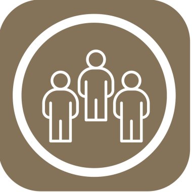 İnsanların vektör simgesi, düz tasarım resimleme