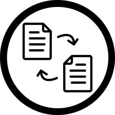 Belge simgesinin vektör illüstrasyonu