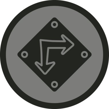 Eğilim biçimi izole edilmiş arkaplanda ok simgesi