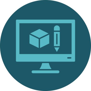 Bilgisayar. Web simgesi basit illüstrasyon