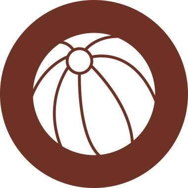 Modern b 'nin vektör illüstrasyonunda topun eksik simgesi