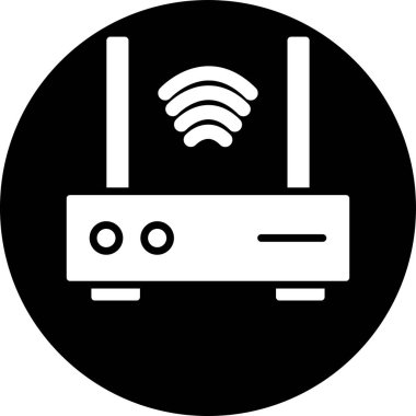 WiFi yönlendirici kutsal kişilerin resmi, vektör çizim