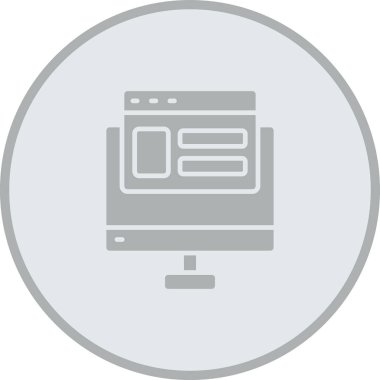 tarayıcı web simgesi basit illüstrasyon