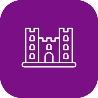 Şato simgesi, vektör illüstrasyonu