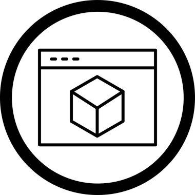 Tarayıcı. Web simgesi basit illüstrasyon