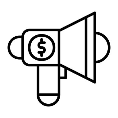 Megafon hoparlörü ana hat vektörü. konuşma duyurusu