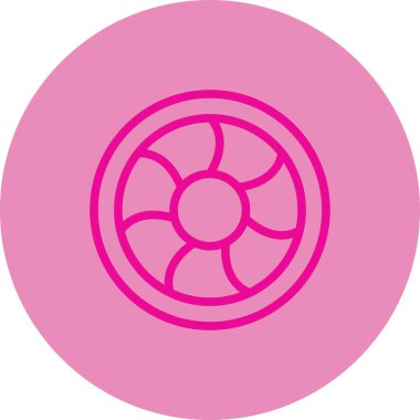 Bir çiçek simgesinin vektör illüstrasyonu