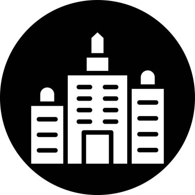 Bina. Web simgesi basit illüstrasyon