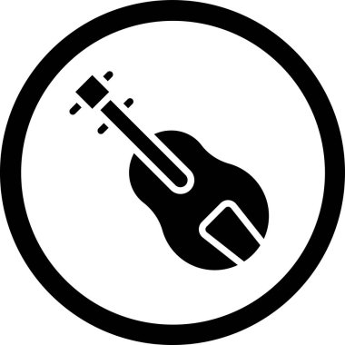 Gitar. Web simgesi basit tasarım