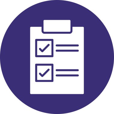 Kontrol listesi simgesinin vektör illüstrasyonu