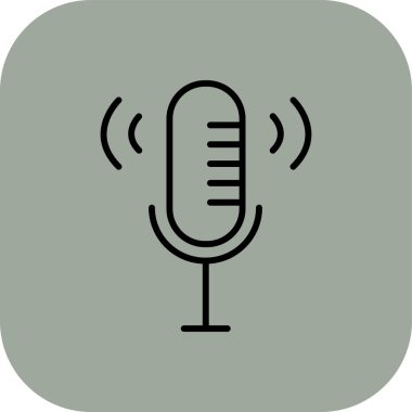 mikrofon simgesi vektör illüstrasyonu