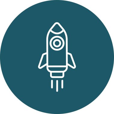 roket ikonu vektör illüstrasyonu