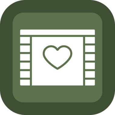 Kalbi olan bir kalbin vektör simgesi. düz dizayn.