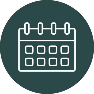 Takvim simgesi vektör illüstrasyonu