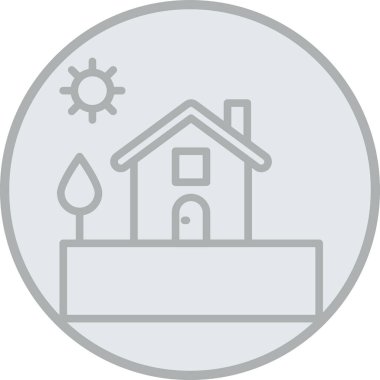 Modern ev simgesinin vektör illüstrasyonu