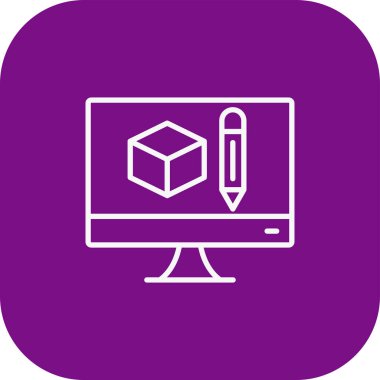 dizüstü bilgisayar ve kalem resimlerinin vektör simgesi,