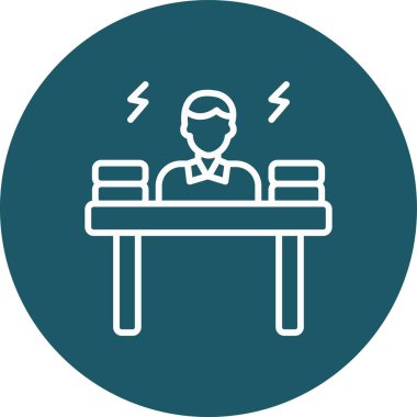 Modern ofis simgesinin vektör illüstrasyonu