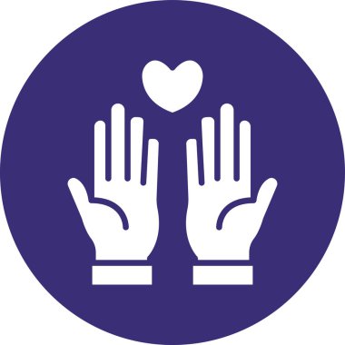 Kalp. Web simgesi basit illüstrasyon