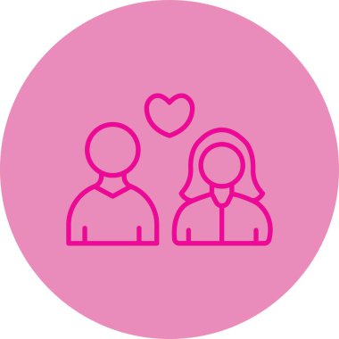 aşk vektör simgesi modern illüstrasyon