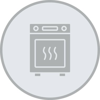 Fırın simgesinin vektör illüstrasyonu