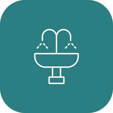 Soyut arka grupta duş simgesi izole edildi