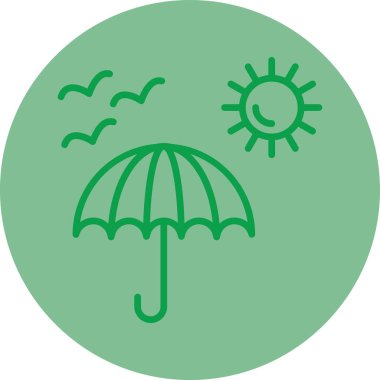 şemsiye simgesi vektör illüstrasyonu