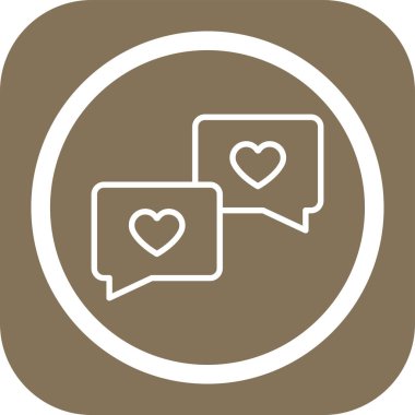 Sohbet vektör simgesi modern illüstrasyon