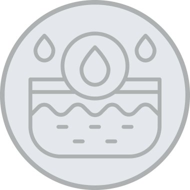 su damlası simgesi, vektör illüstrasyonu