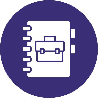 Evrak çantası simgesinin vektör illüstrasyonu