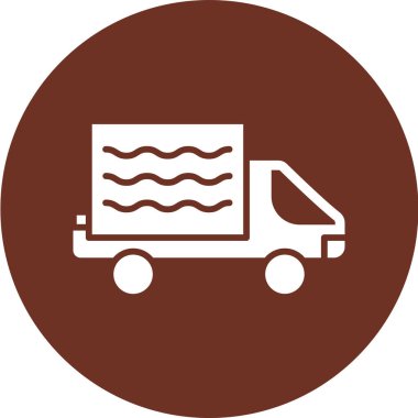 Teslimat kamyonu simgesinin vektör çizimi