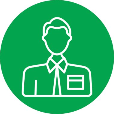 işadamı düz vektörü simgeyi yuvarladı