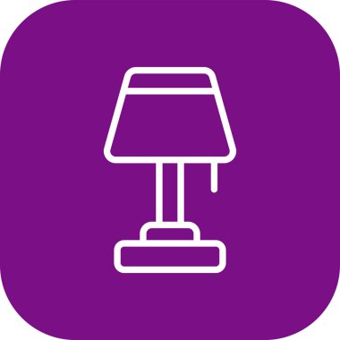 vektör lambası simgesi, basit ve resimli